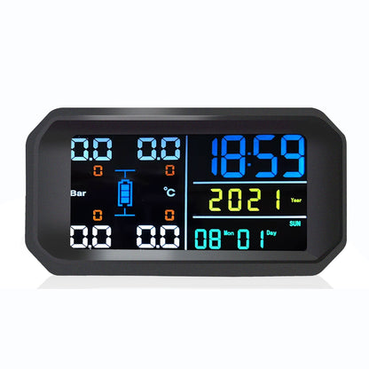 Tire Pressure Monitoring System Colored Screen Wireless LCD Display External Sensors