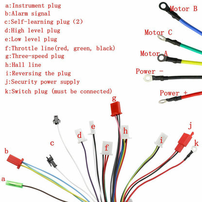 36-48V 500W DC Motor Speed Controller Brushless Direct Current Motor Control Box for Electric Bicycle Scooter