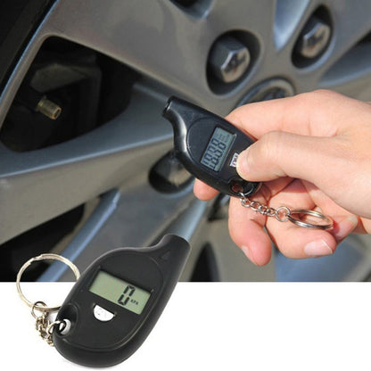 Portable Digital Display Car Tyre Air Pressure Gauge Mini Tire Pressure Tester Measuring Tool with Keychain