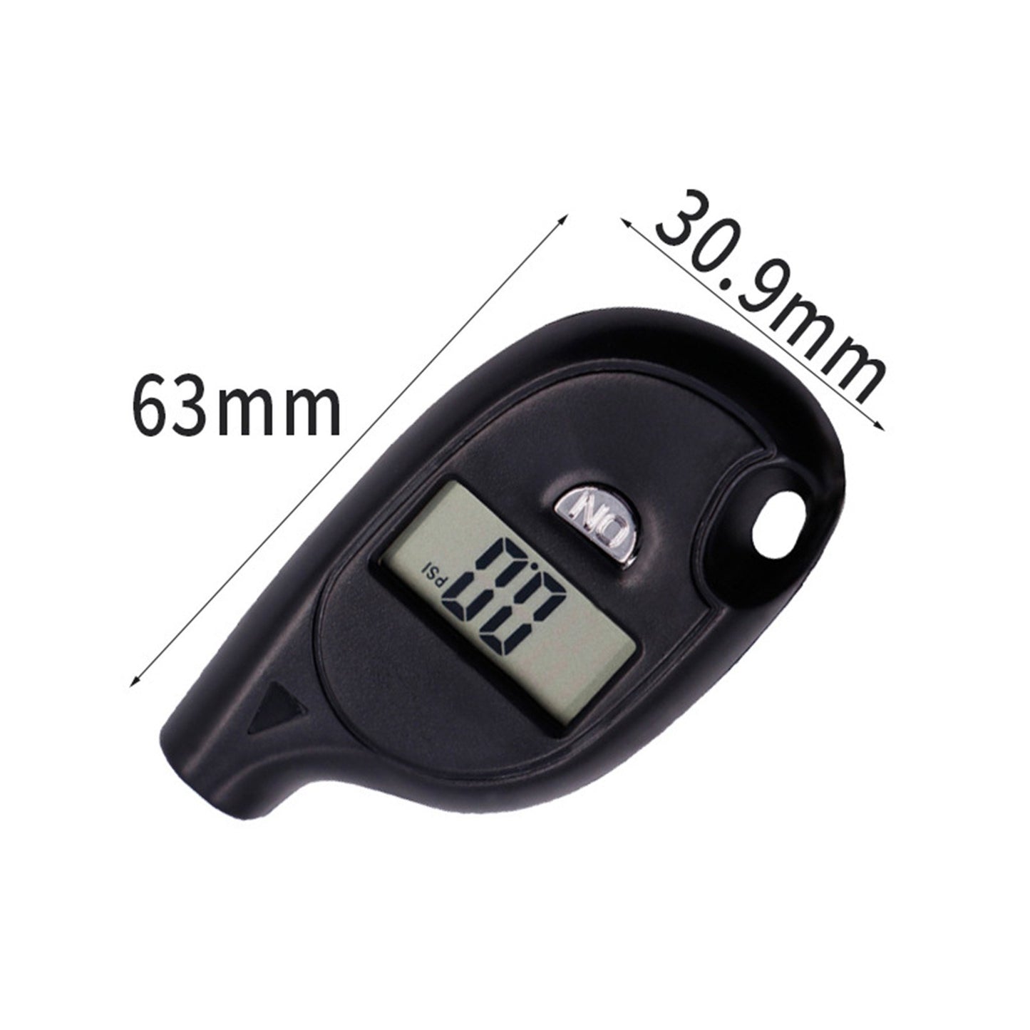 Portable Digital Display Car Tyre Air Pressure Gauge Mini Tire Pressure Tester Measuring Tool with Keychain