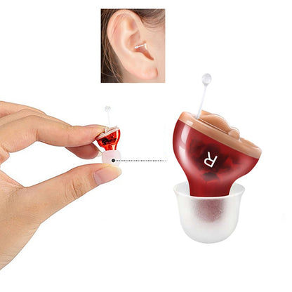 Mini Size Inner Ear Volume Adjustable Invisible Hearing Aid Hearing Aids Ear Sound Amplifier for Hearing Loss People