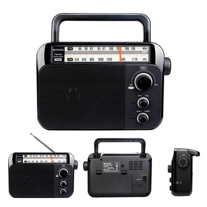 RETEKESS TR604 AM / FM Radio for the Elderly Portable Handle Design Two Band Radio Battery & AC Powered