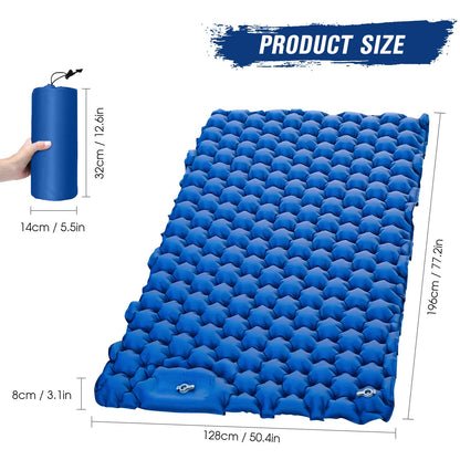 2 Person Lightweight Camping Mat Portable Air Mattress Waterproof Backpacking Sleeping Pad (No Pillow)