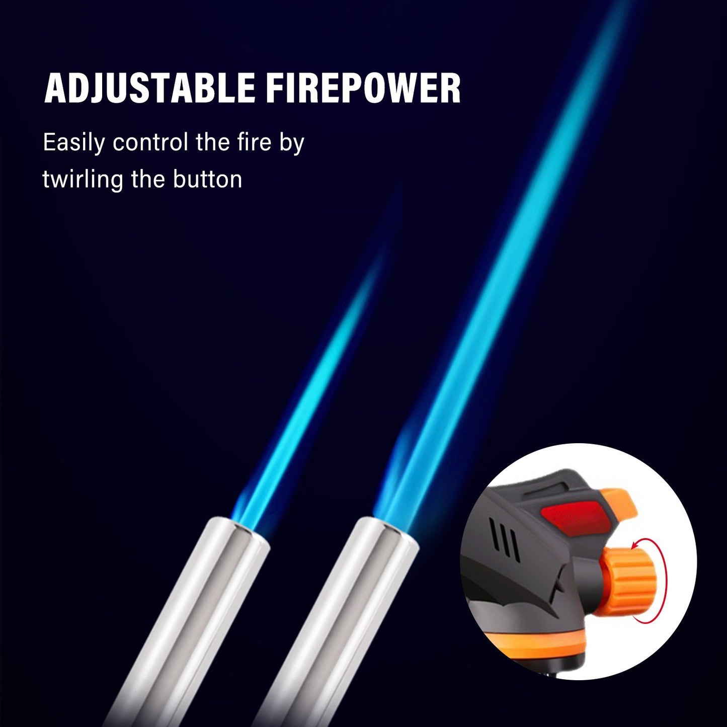 Butane Torch Kitchen Torch Lighter Adjustable Flame No Leaking Reversible Culinary Torch For Cooking Baking Barbecue