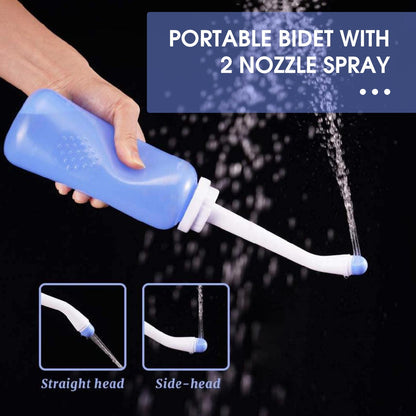 Portable Travel Bidet Electric Mini Atomizer with 2 Nozzle Spray 500ml Cap for Childbirth Cleaner Postpartum Care Driver