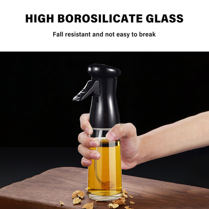 Oil Sprayer Glass Oil Spray Bottle 200ML Oil Misters Vinegar Bottle Oil Dispenser for Kitchen Air Fryer Cooking BBQ Salad Roasting (BPA Free, No FDA Certificate)