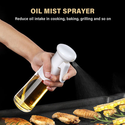 Oil Sprayer Glass Oil Spray Bottle 200ML Oil Misters Vinegar Bottle Oil Dispenser for Kitchen Air Fryer Cooking BBQ Salad Roasting (BPA Free, No FDA Certificate)