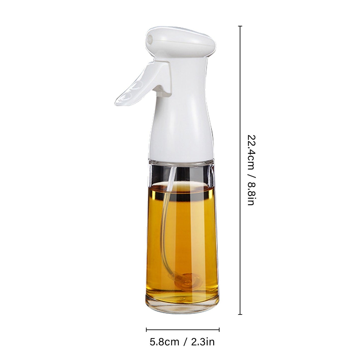 Oil Sprayer Glass Oil Spray Bottle 200ML Oil Misters Vinegar Bottle Oil Dispenser for Kitchen Air Fryer Cooking BBQ Salad Roasting (BPA Free, No FDA Certificate)