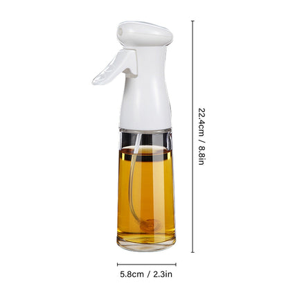 Oil Sprayer Glass Oil Spray Bottle 200ML Oil Misters Vinegar Bottle Oil Dispenser for Kitchen Air Fryer Cooking BBQ Salad Roasting (BPA Free, No FDA Certificate)