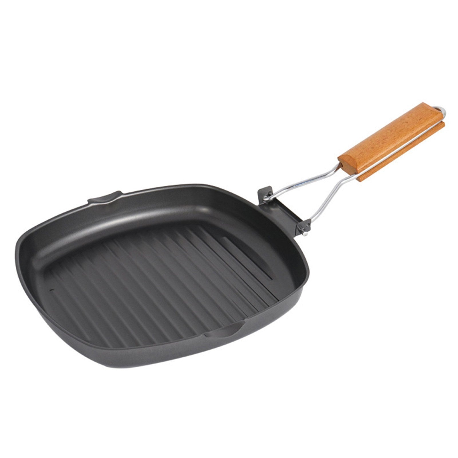 Nonstick Coating Frying Pan Camping Cookware Iron Steak Pot for Outdoor Kitchen Equipment Gear (No FDA Certificate, BPA-free)