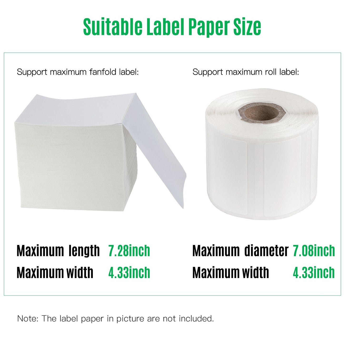 Label Holder Thermal Label Holder for Rolls and Fan-Fold Labels Work with Desktop Label Printers