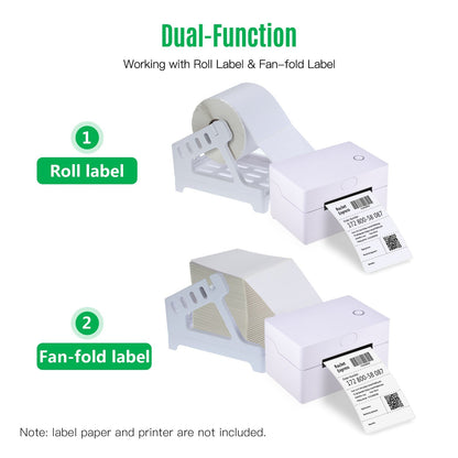 Label Holder Thermal Label Holder for Rolls and Fan-Fold Labels Work with Desktop Label Printers