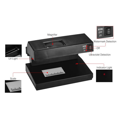 Money Counter Machine UV and Watermark Counterfeit Bill Detector for USD EURO POUND