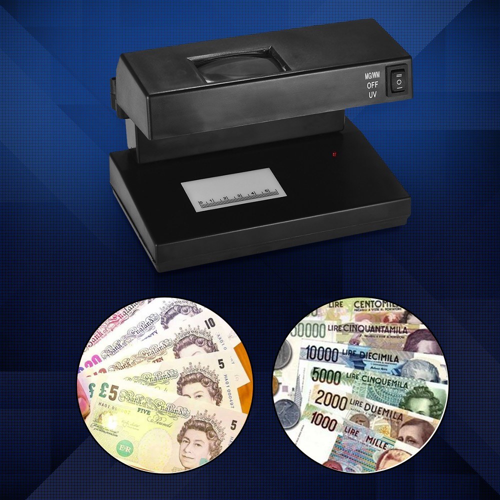 Money Counter Machine UV and Watermark Counterfeit Bill Detector for USD EURO POUND