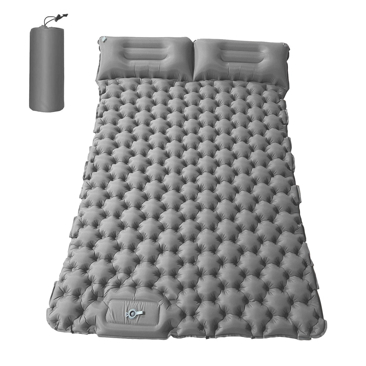 Portable 2 Person Camping Mat Air Mattress with Air Pillow Waterproof Backpacking Sleeping Pad