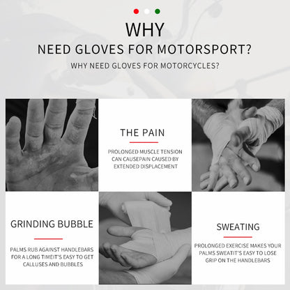 BSDDP 1 Pair Motorcycle Riding Gloves Anti-slip Anti-drop Breathable Full Finger Touch Screen Cycling Gloves