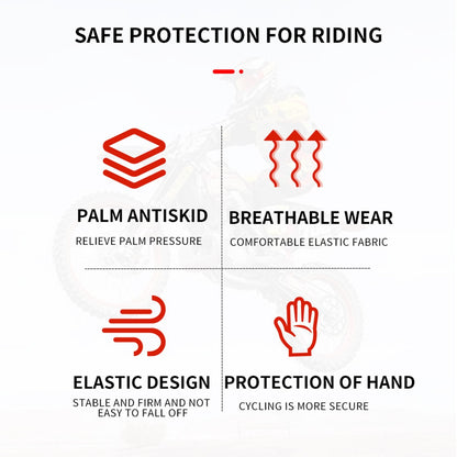 BSDDP 1 Pair Motorcycle Riding Gloves Anti-slip Anti-drop Breathable Full Finger Touch Screen Cycling Gloves