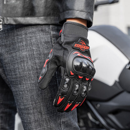 BSDDP 1 Pair Motorcycle Riding Gloves Anti-slip Anti-drop Breathable Full Finger Touch Screen Cycling Gloves