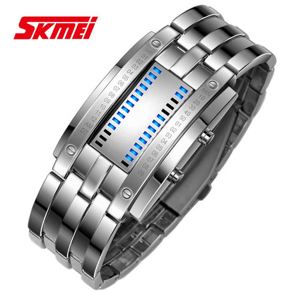 SKMEI Couple Watches LED 30M Waterproof Digital Electronic Wrist Watch with Display Time Calendar Date for Men Women Lovers