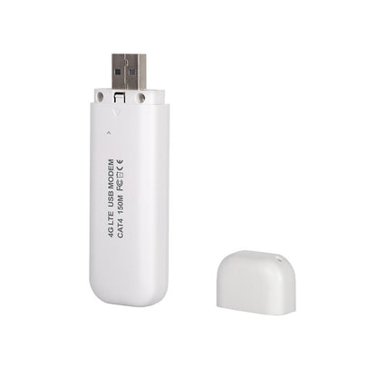 4G LTE USB Modem WiFi Dongle Mini Mobile WiFi Hotspot Router with SIM Card Slot 150Mbps DL 50Mbps UL Share Up to 10 WiFi Users