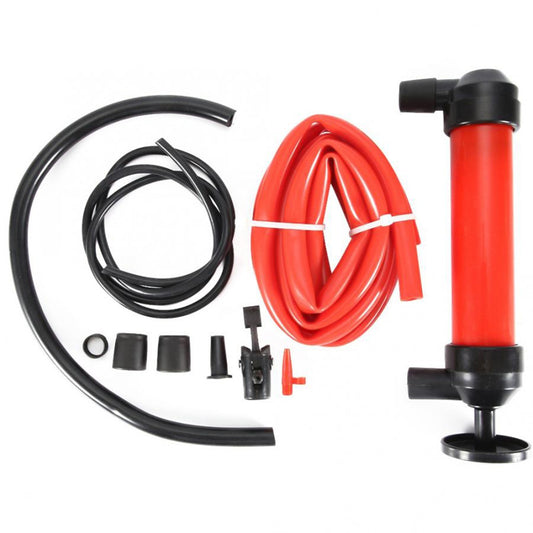 Safe Durable Multi-use Car Fuel Transfer Siphoning Pump Kit with Intake and Discharge Hand Pump for Gas Oil and Liquids