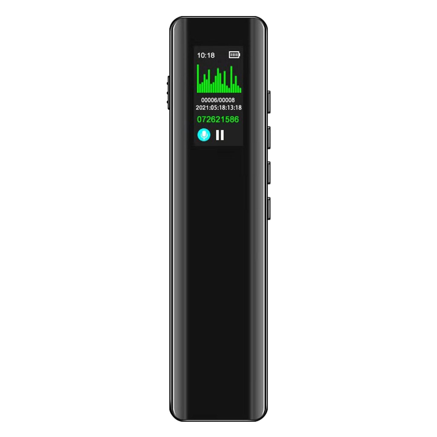 8GB Digital Voice Recorder 60hrs Voice Activated Recording Device Dictaphone MP3 Player 3072KBPS HD Small Tape Recorder for Lectures Meetings Interviews