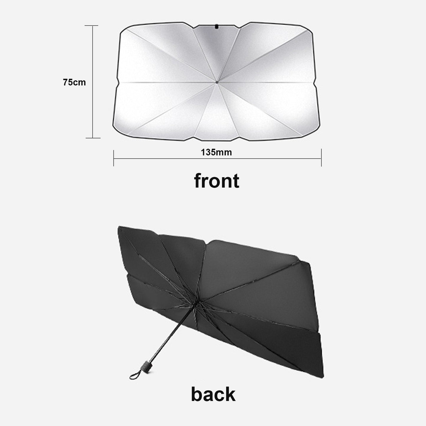 Foldable Design Portable Car Windshield Sun Shade Umbrella Car Umbrella Cover Block Car Front Window