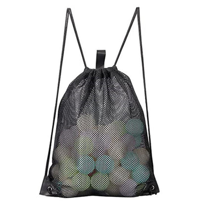 Mesh Drawstring Bag Adjustable Strip Backpack Sport Gym Equipment Storage Bag Swimming Pool Bag Organizer