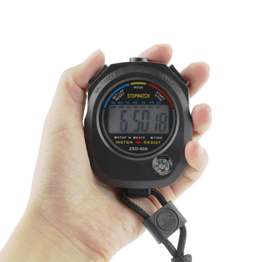 Sports Stopwatch Timer Waterproof Digital Stopwatch with Date Time and Alarm Function for Swimming Running Football