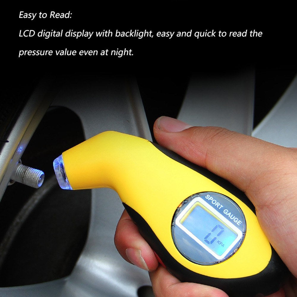 0-150PSI Digital Tire Pressure Gauge Car Tire Pressure Detector with LCD Backlit Display