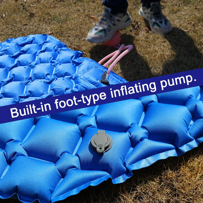 Inflatable Sleeping Pad Lightweight Camping Mattress Camp Air Mat Bed with Pillows for Hiking Backpacking Camping