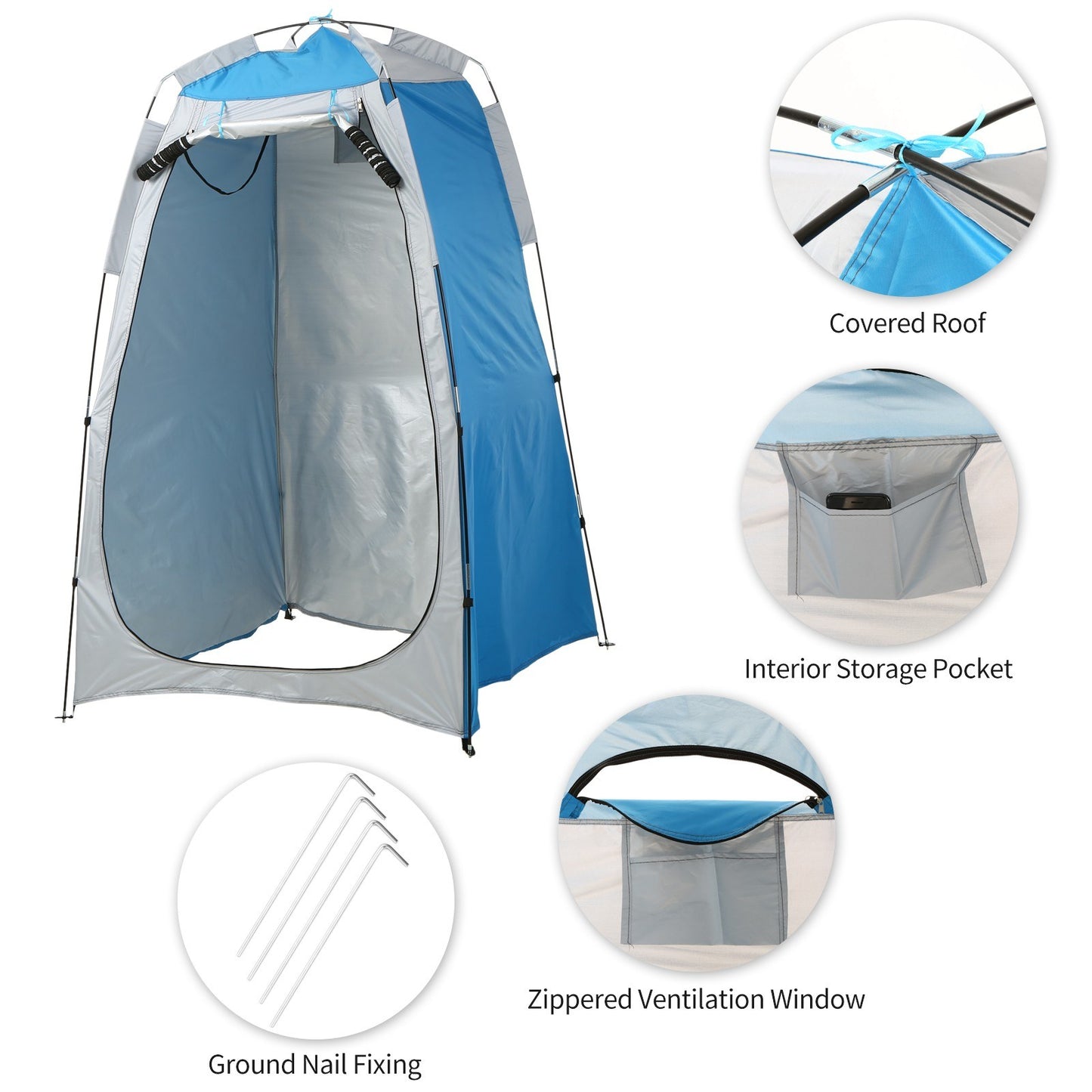 Camping Beach Shower Tent Privacy Shelter Tent Portable Outdoor Sun Rain Shelter with Window