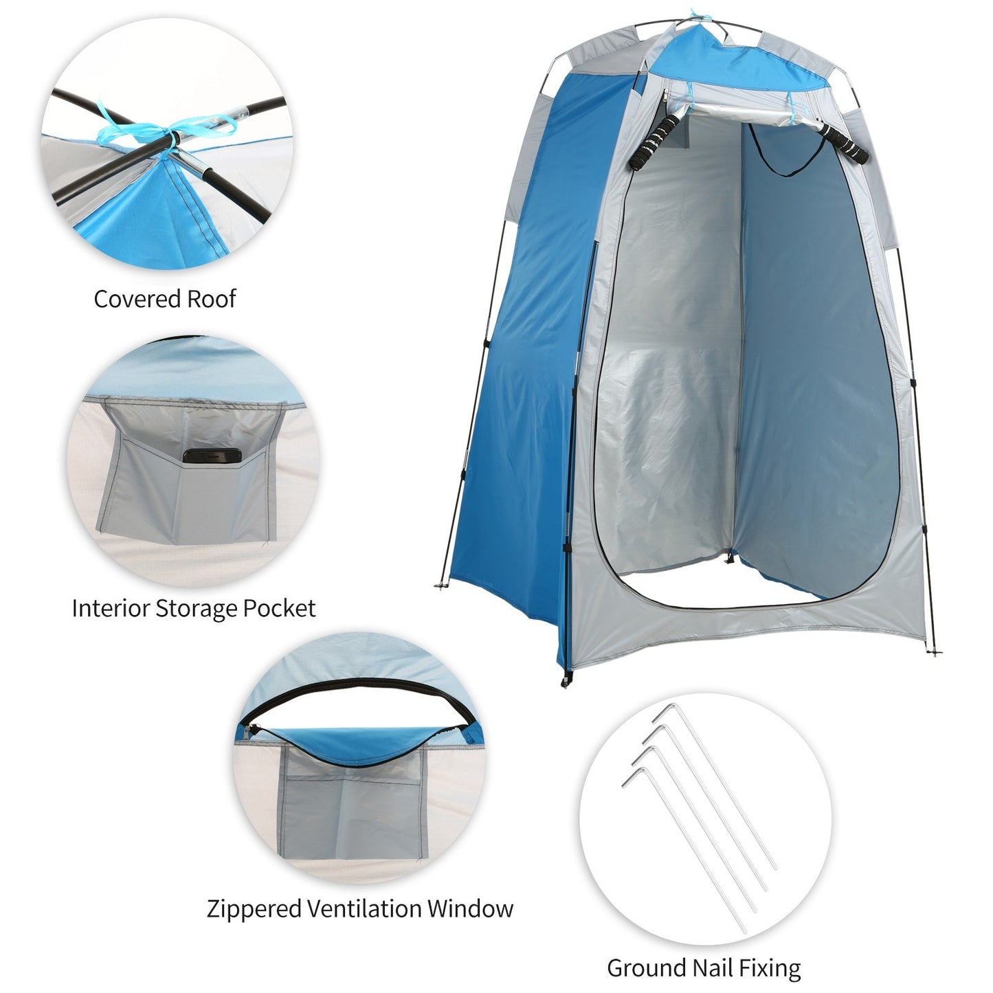 Camping Beach Shower Tent Privacy Shelter Tent Portable Outdoor Sun Rain Shelter with Window