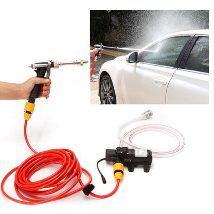 Portable Car High Pressure Washer 12V Water Pump Jet Wash Cleaner Hose Van Kit