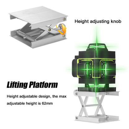 Aluminum Alloy Bracket Base 360-degree Rotatable 1/4" Interface Fine Adjustment Tripod Stand for Laser Level