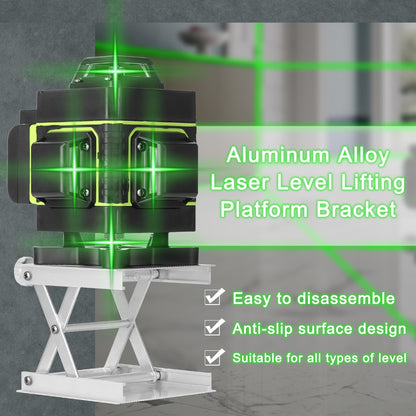 Aluminum Alloy Bracket Base 360-degree Rotatable 1/4" Interface Fine Adjustment Tripod Stand for Laser Level