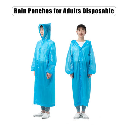 Outdoor Camping Adults Disposable Rain Poncho Emergency Waterproof Raincoat Clear Rain Gear