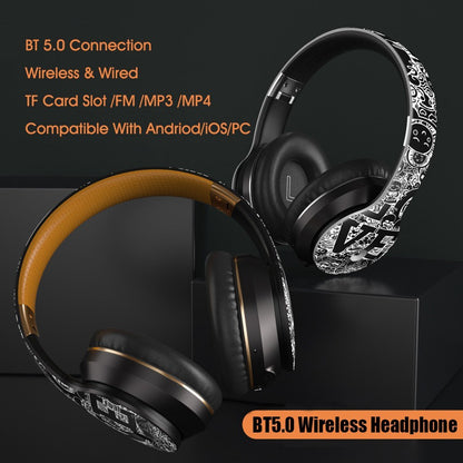 B1 Bluetooth 5.0 Wireless Sports Headphone Foldable Hands-free Headset Rechargeable Wireless/Wired Headphone Support TF Card/FM