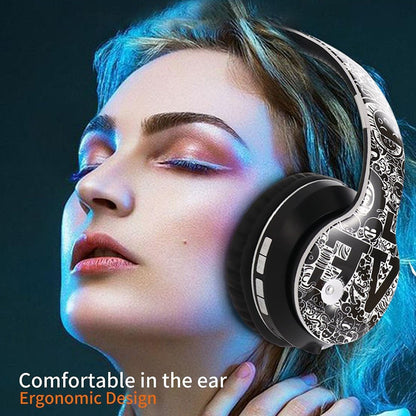 B1 Bluetooth 5.0 Wireless Sports Headphone Foldable Hands-free Headset Rechargeable Wireless/Wired Headphone Support TF Card/FM