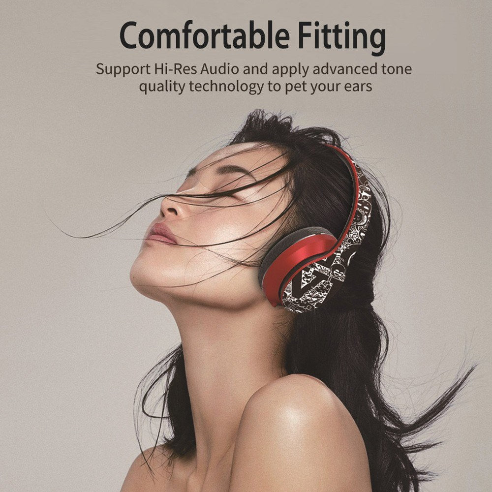 B1 Bluetooth 5.0 Wireless Sports Headphone Foldable Hands-free Headset Rechargeable Wireless/Wired Headphone Support TF Card/FM