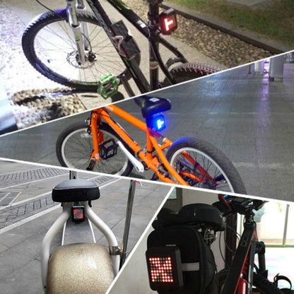 MTB Bike Taillight 64LED Intelligent Turn Signal Stoplight Bicycle Projective Warning Light USB Charging Lamp