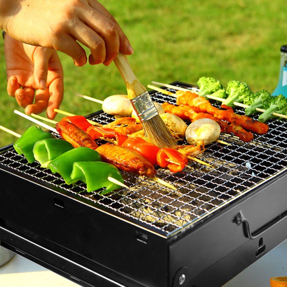 Foldable Charcoal Grill Portable BBQ Grill 13.8x10.6x7.9in for Travel Outdoor Cooking Camping Grill Picnic Patio Backyard