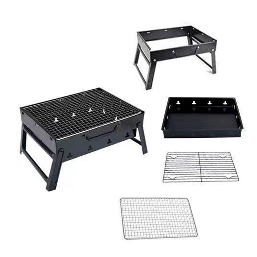 Foldable Charcoal Grill Portable BBQ Grill 13.8x10.6x7.9in for Travel Outdoor Cooking Camping Grill Picnic Patio Backyard