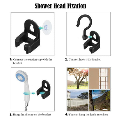 Portable Camping Shower Handheld Rechargeable Outdoor Showerhead Camp Shower Pump 4.9ft for Pet Cleaning Beach Washing Hiking Traveling