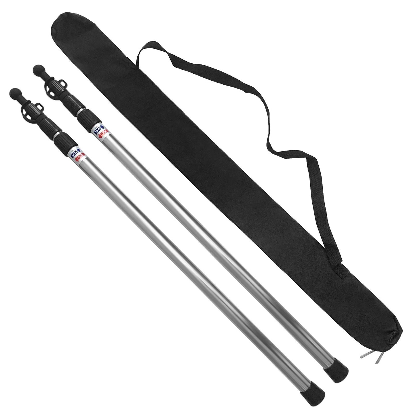 2Pcs Telescoping Tarp Poles Adjustable Tent Poles Lightweight Aluminum Tent Poles Replacement for Camping Backpacking Hammocks Shelters