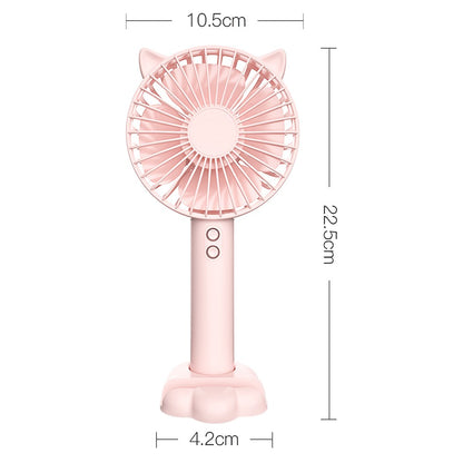 Handheld Portable Fan Battery Operated 3 Speed Personal Fan with Atmosphere Lamp for Travel Office Outdoor