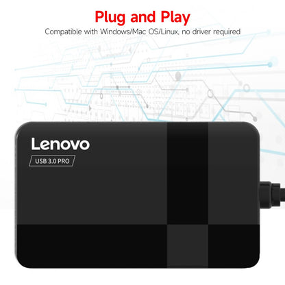 LENOVO D303 USB 3.0 Memory Card Reader 4-in-1 for SD/TF/MS/CF Card Reader 5Gbps High-Speed Card Reader Adapter