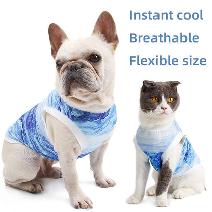 DOGLEMI Pet Summer Cooling Shirt Breathable Vest Puppy Sweatshirt Dog Clothes