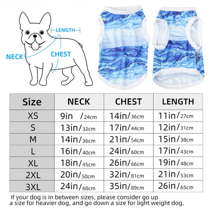 DOGLEMI Pet Summer Cooling Shirt Breathable Vest Puppy Sweatshirt Dog Clothes