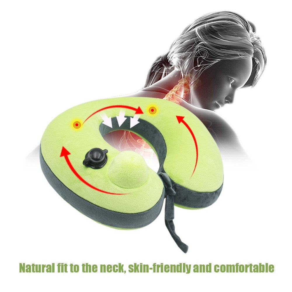 Travel Neck Pillow Inflatable U Shape Headrest Cushion for Travel, Airplane, Business Trip